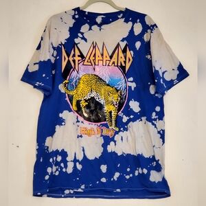 Def Leppard Cotton Rock N Roll Tie‎ Dye Tshirt Tee Shirt Size XL NWOT